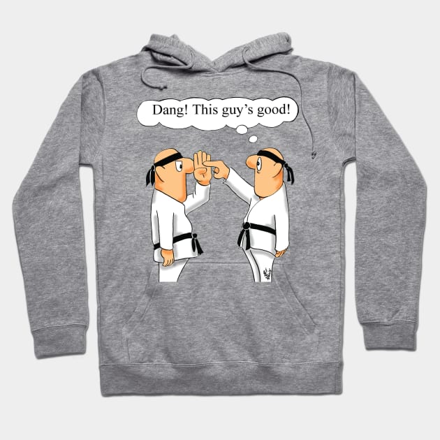 Funny Martial Arts Cartoon Humor Hoodie by abbottcartoons